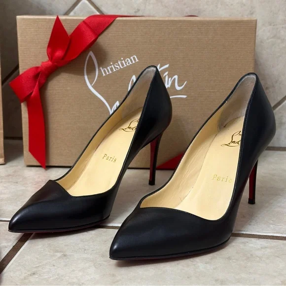 Christian Louboutin Corneille 85mm Nappa Black Size 35 - Picture 9 of 15